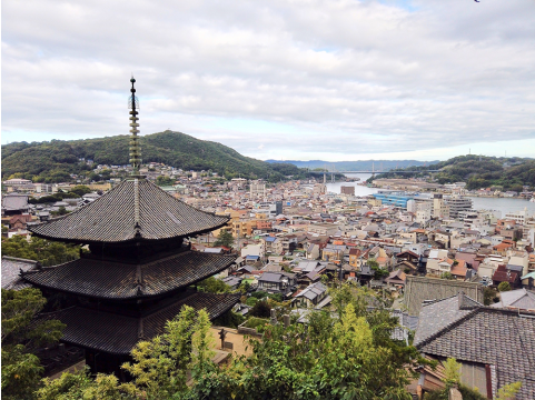 天寧寺海雲塔を見下ろした写真